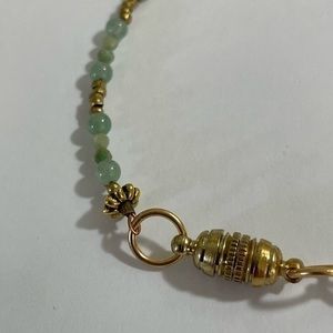 Chrysoprase and green aventurine stacking bracelet